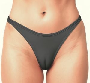 Camel Toe Panties With Silicone Labia Black
